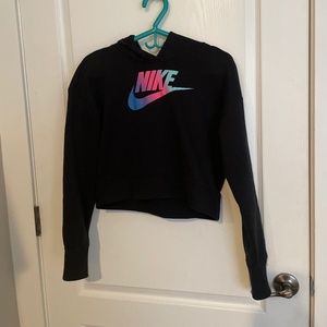 Nike Black Cropped Sweatshirt